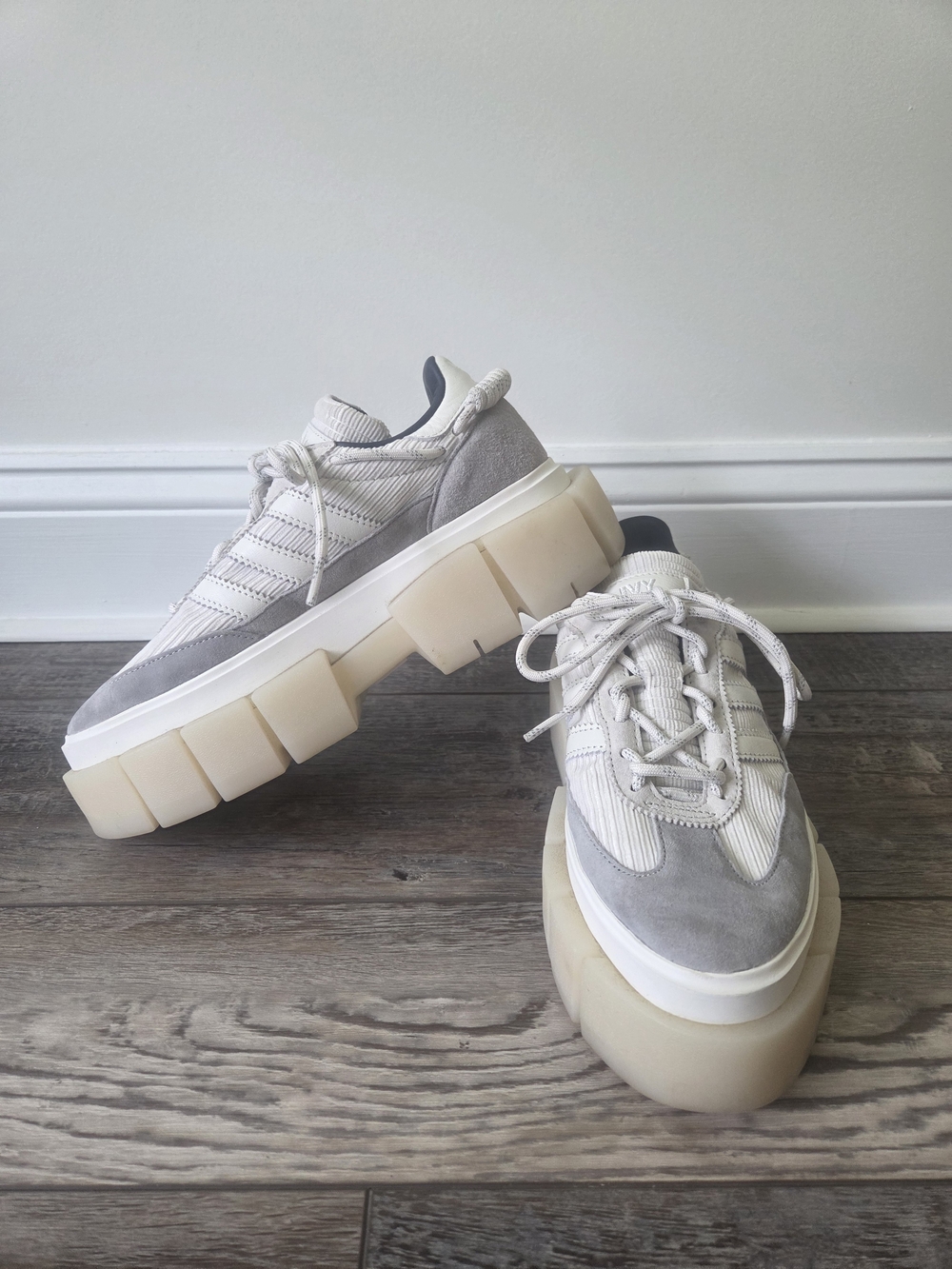Adidas X Ivy Park Women’s Halls Of Ivy Chunky Platform Sneakers in Gray/ Cream